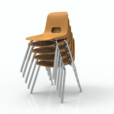 China Modern plastic student chair with metal legs for sale