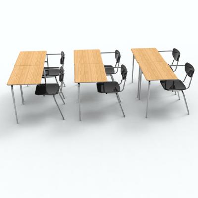 China Factory Direct Selling New Fashion High Quality Modern Table Desk Custom School Furniture With Chair for sale