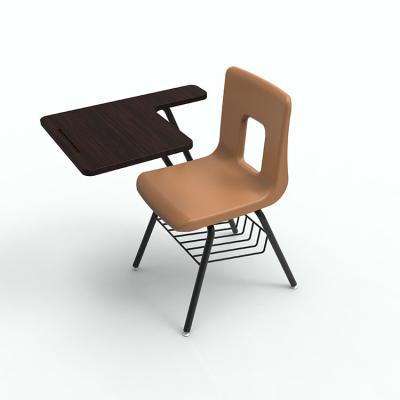 China Modern Combo Plastic College Students Chairs With Notepad For School for sale