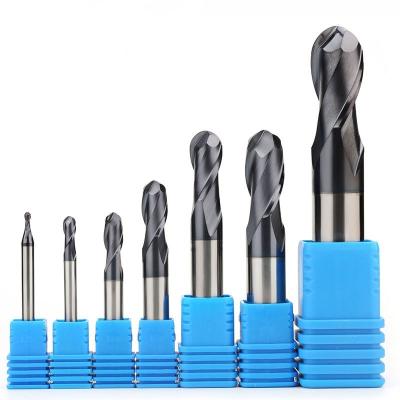 China 2/4 Flutes Glamorous Price 2/4 Flutes Milling Cutter Solid Carbide Ball Nose End Mills for sale