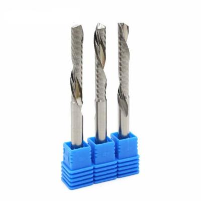 China 1 New Product One Flute Spiral End Mill Cutters CNC Cut For Plastic And Acrylic for sale