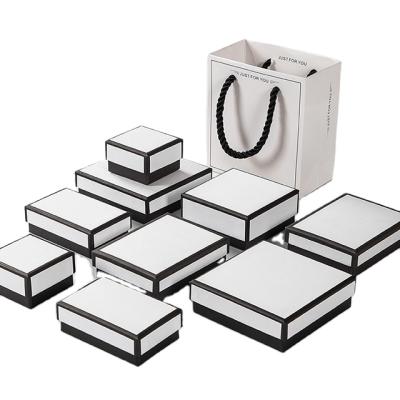 China Materials Factory Price Reused Luxury White Jewelry Box For Ring Earring Necklace Bracelet Pendant Jewelry Box for sale