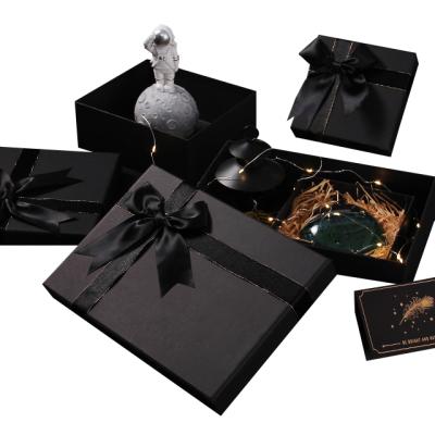 China TaiYi Custom Logo Luxury Kraft Materials Recycled Gift Box Packaging 5pcs Paper Rectangle Set Gift Box for sale