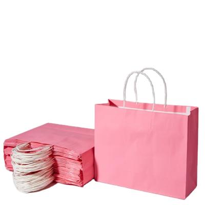 China TaiYi Wholesale Muticolor Kraft Paper Recycled Materials Gift Wrapping Paper Bags Recycled Bag With Handle for sale