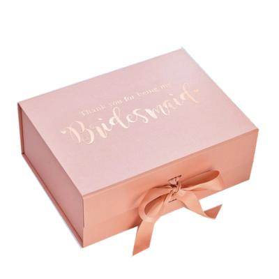 China TaiYi Wholesale Custom Foldable Paper Packaging Materials Recycled Rigid Magnetic Rose Closure Gift Box With Ribbon for sale