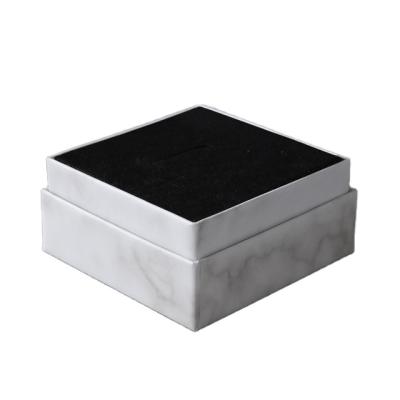 China Recycled Materials Customized Marble Necklace Bracelet Ring Jewelry Box Paper Jewelry Pendant Gift Box for sale