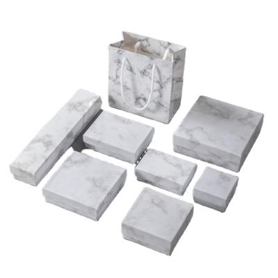 China Recycled Materials Wholesale Gift Box Logo Jewelry Pack Box Custom Made Jewelry Box Marble Bangle Bracelet Package for sale