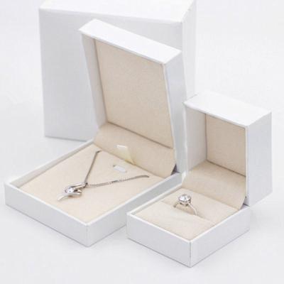 China Recycled Materials Wholesale Necklace Ring Box Jewelry Packaging Box Logo Earring Bracelet Leather Jewelry Box Luxury for sale