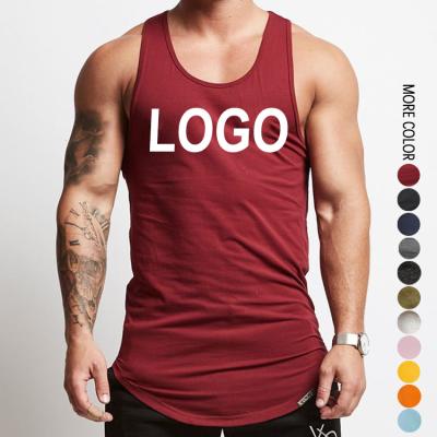 China Wholesale Custom Made Wholesale Mens Cotton Gym Stringer Workout Muscle Vest Bodybuilding Sports Sleeveless Tank Top QUICK DRY for sale