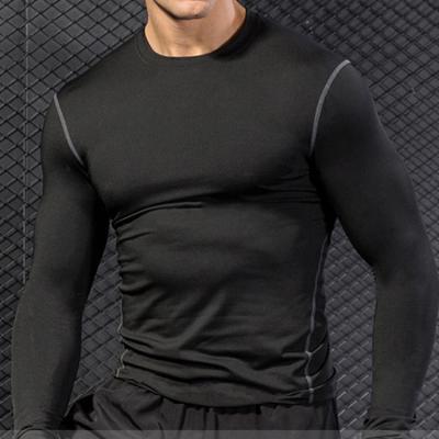 China Breathable Sports Fitness Tights Men's Tights Long Sleeve Quick-drying Compressed T-Shirt for sale