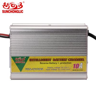 China Sunchonglic Rohs 12v 10AH Standard Universal Battery Charger For Machine Tool Battery Fast Auto Car Battery Smart Charger for sale