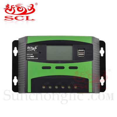 China Solar Charger Controller Sunchonglic 12V 24V 30A Solar Panel Controller PWM 10a Charge Controller. for sale