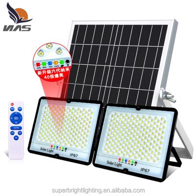 China New residential high quality outdoor led solar powered flood light 10w100w 200w 300w 400w 600w 800w price with remote control for sale