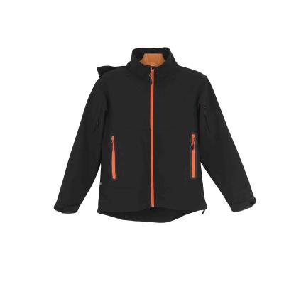 China OEM waterproof custom women's waterproof black softshell jacket with polyester detachable spring hood outer jacket for sale