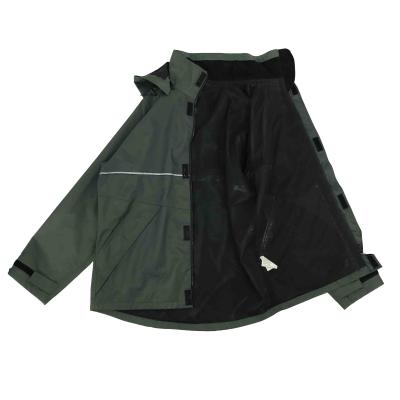 China Custom Made Dark Green Polyester Jacket Men Waterproof OEM Winter Snowboarding Skiing Outdoor Sport Waterproof Jacket for sale