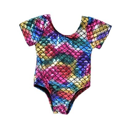 China 2021 New QUICK-DRYING QUICK-DRYING High Elasticity Fresh Small Children's Swimwear Babies Color Fish Measure Peach Heart One-Piece Swimwear for sale