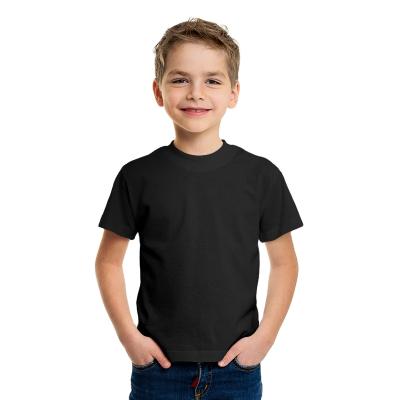 China 2021 New Hot Sale Custom Wholesale Kids Boys Anti-pilling O-neck Short Sleeve T-shirt DIY Logo Solid Color Round Autumn for sale