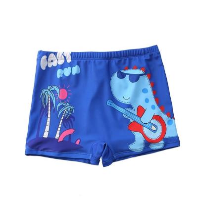 China 2021 New Cartoon Dinosaur Kids Trunks Cute Baby Swimwear Customizable Printing Children Swimming Trunks Boy Breathable for sale