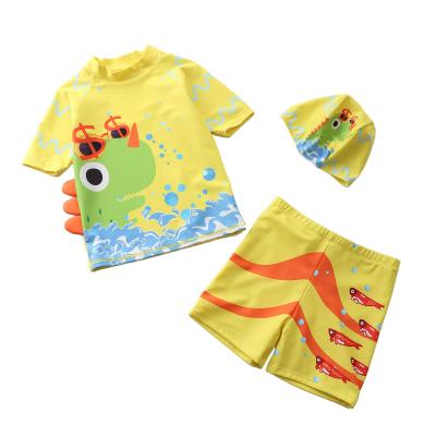 China Wholesale Customizable Kids Cartoon Print Swimming Trunks Breathable Swimsuit Boys Cute Quick-drying Slit Swimsuit for sale