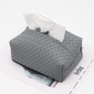 China Folding Flourish Fashion Tissue Box Lid Leather Tissue Panuelos Box Caja De Panuelos for sale