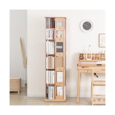 China Popular Hot Selling Expandable Home Furniture Storage 6 Layer Floor Corner Shelf Wood Bookcases for sale