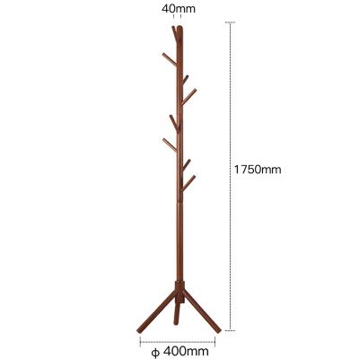 China Brown Brown Solid Wood Type Space Saving Convertible Nut Well Made Tree Shape Standing Coat Rack for sale