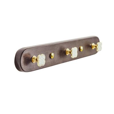 China Sustainable Wholesale Furniture Decorative Metal Unique Wooden Wall Mounted Coat Hooks for sale