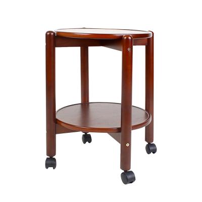 China 2021 Convertible China Manufacturer Direct Sales Solid Wood Tea Coffee Side Tables With Wheels for sale