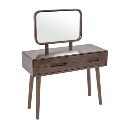 China Nordic Wholesale Foldable Wood Vanity High Storage Ladies Dressing Table With Mirror And Drawers for sale