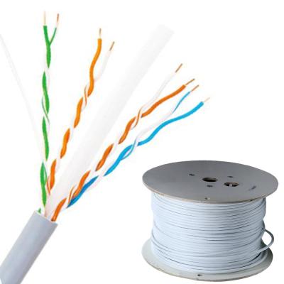 China Telecommunication 305m 1000ft cat 6 UTP cable solid cat6a lan network ethernet cable bare copper price for sale