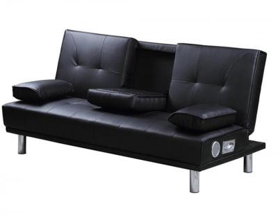 China Cheap Leather Sofa Bed Sofa Bed With Coffee Table And Cup Holder for sale