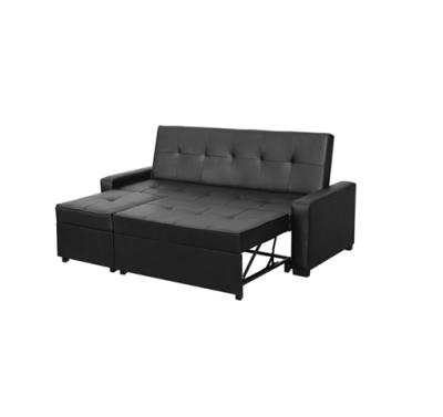 China Best Selling Living Room Furniture Europe Style Foldable PU Leather Sofa Bed for sale