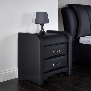 China PU bedeside table or popular convertible night stand with two drawers for sale