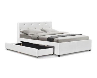 China Modern Design High Quality PU Fabric Storage Bed In Double Size With Drawers for sale