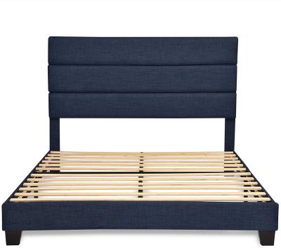 China Customized modern decked deck bedframe with wooden slats, Queen size, for online store selling a box for sale