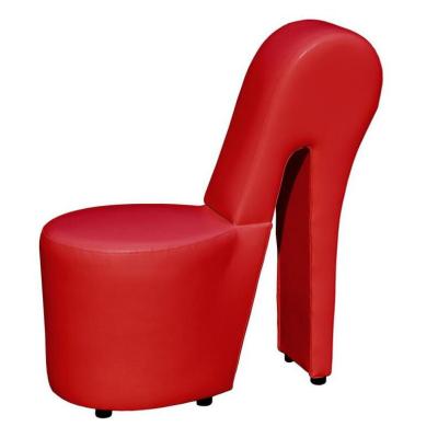 China Shoes Chair PU Leather High Heel Chair Newest Style Beautiful for sale