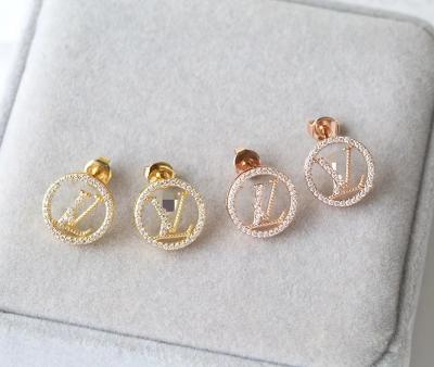 China Environmental Friendly Advance Style Popular Designer 18K Gold Plated Huggie Circle Diamond CZ Hoop Earrings for sale