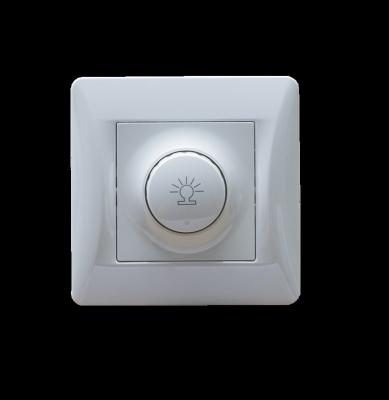 China Durable PC Material EU Standard Material White LED Lamp Incandescent Switch Dimmer For Home for sale