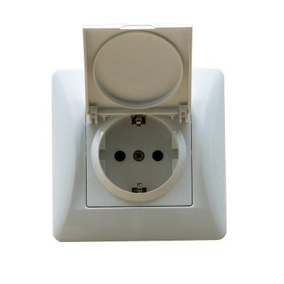 China EU Residential Standard Strip 16A 1 / Multi-Purpose Waterproof Dust Cover Schuko Socket for sale