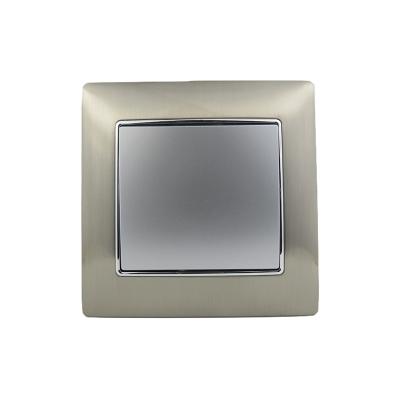 China Home Multipurpose Metal Eu Standard Decoration Empty Wall Plate Cover Zinc Alloy Switch for sale