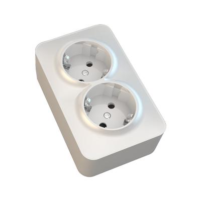 China Residential / General Purpose European Standard PC Material 16A 220-250V~ Surface Mounted Double Schuko Socket for sale