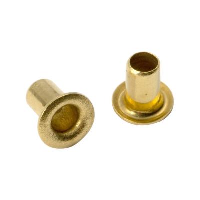 China Green Nickel Free Copper Brass Hollow Head Round Tubular Rivet Manufacturer Supply Rivets for sale