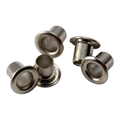 China Custom Copper Rivet Nickel Free Nickel Plating Brass Tubular Rivet Metal Cavity Metal Rivets For Leather for sale