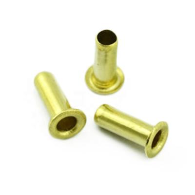 China OEM Brass Hollow Rivet 10mm Brass Metal Eyelet Nickel Free Tubular Grommet for sale