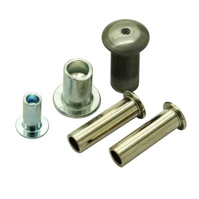 China Custom Flat Round Head Machine Rivets Stainless Steel Iron Brass Semi Hollow Tubular Rivets for sale