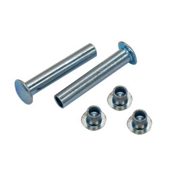 China Custom machine pin rivets round head semi tubular bule zinc plating steel rivets for furniture for sale