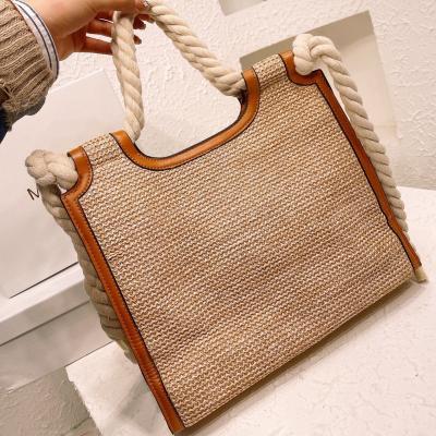 China 2022summer new arrival fashion style simple straw bag portable comfortable for women outdoorwearing handbag with large capacity for sale