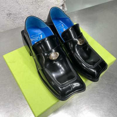 China 2022 Other New Design Square Heels For Girls Non-slip Rubber Exaggerated High Heels Black Hot Sales OEM Brand Shoes for sale