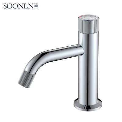 China New Design Modern Single Lever Water Wash Polished Mixer Tap Bathroom Basin Faucet for sale