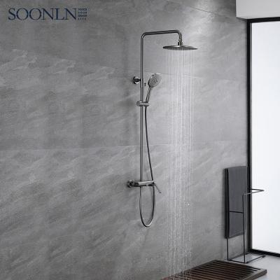 China With Gray Brass Hot And Cold Widely Used Water Slide Bar Faucet Single Lever Shower Faucet for sale